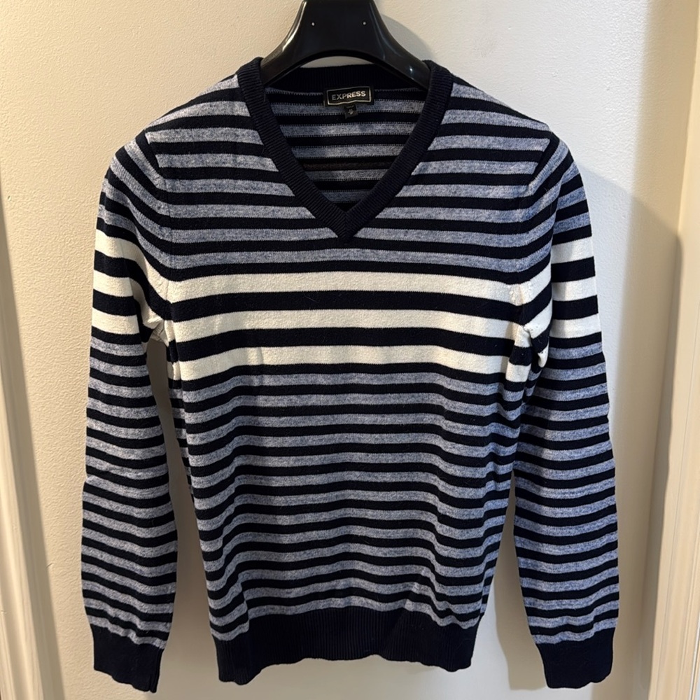 Express all-over striped sweater, size XS